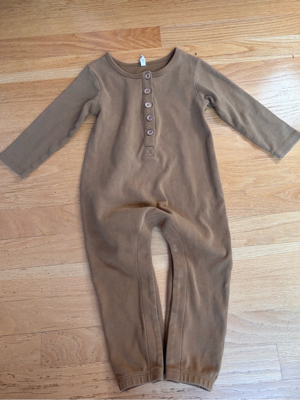Kids Brown Long-Sleeve One-Piece